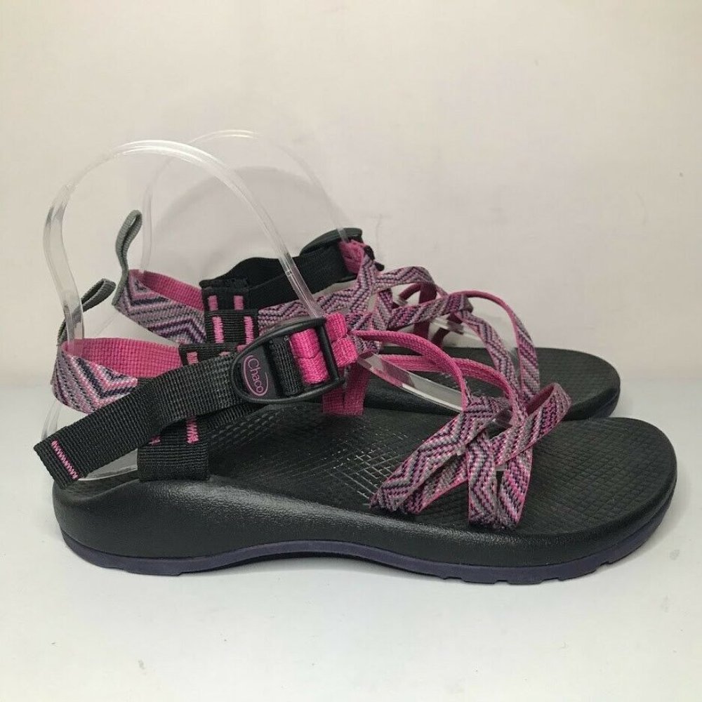 Chaco ZX1 Ecotread Strappy Sport Sandal Womens 6 Pink Adjustable Straps Hiking